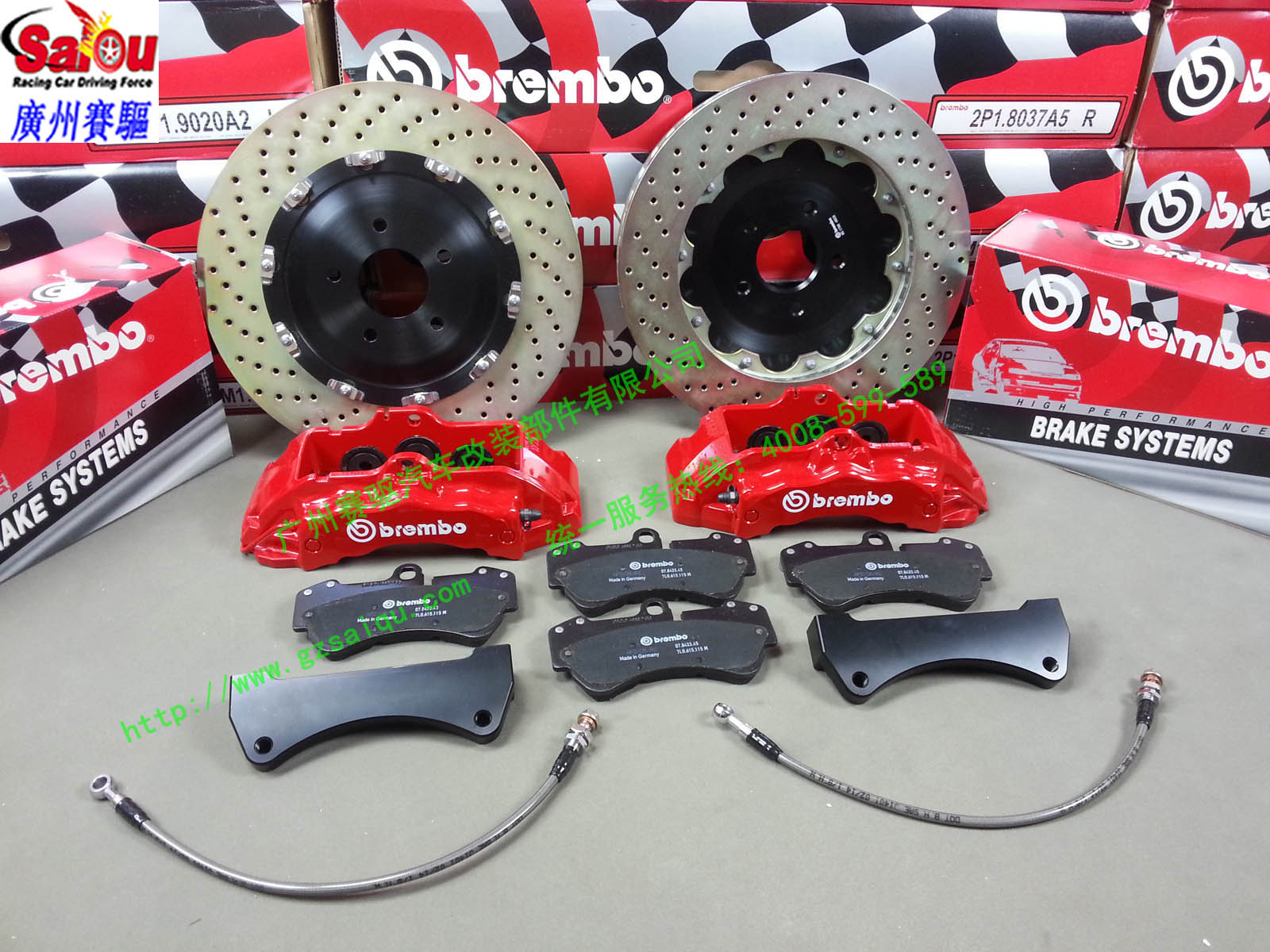 BREMBO 卡宴六活塞剎車套裝