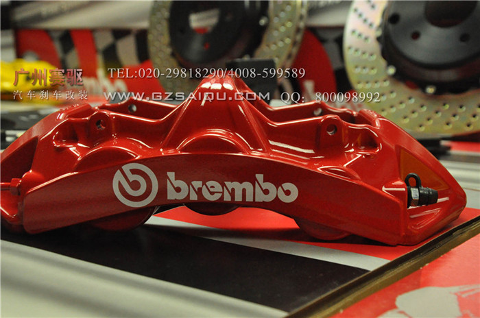 攬勝改裝BREMBO GT6活塞剎車套裝 強大制動力加大剎車盤 意大利原裝進口