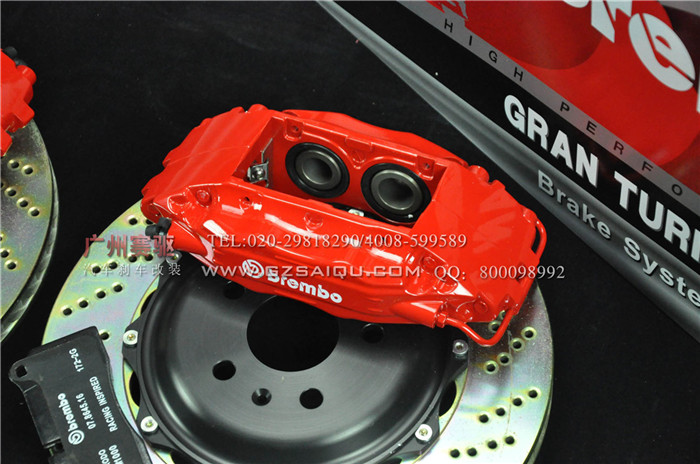 豐田漢蘭達(dá)2.7/3.5改裝BREMBO F50剎車套件 4活塞剎車鮑魚(yú) 大大縮短剎車距離