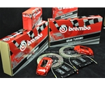 豐田漢蘭達(dá)2.7/3.5改裝BREMBO F50剎車套件 4活塞剎車鮑魚 大大縮短剎車距離